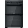 Hotpoint HDM67G0CMB/UK Cooker Freestanding Cooker Gas Black A