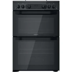 Hotpoint HDM67G0CMB/UK Cooker Freestanding Cooker Gas Black A