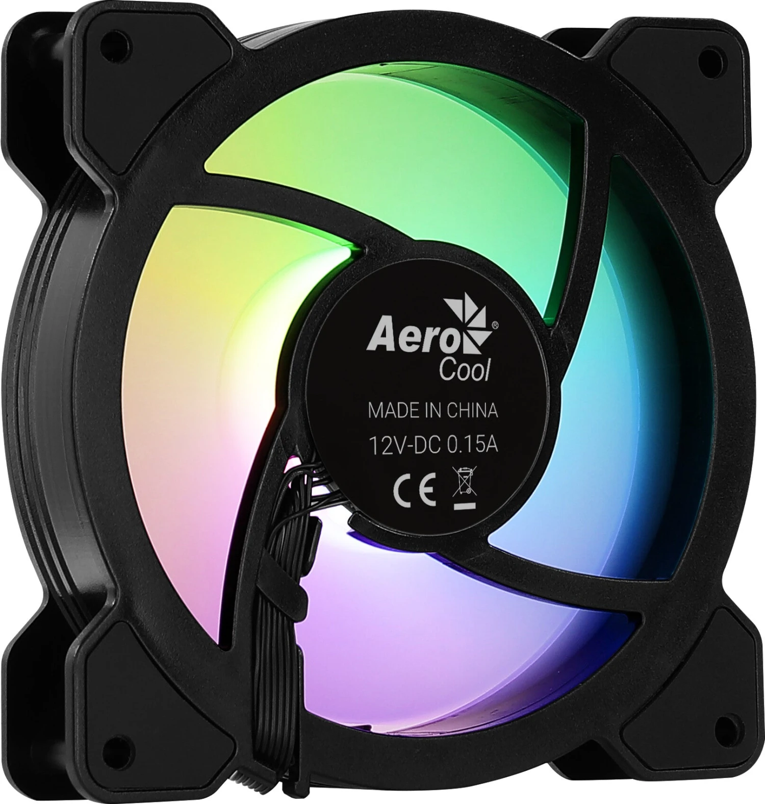 Aerocool MIRAGE12 PC Fan 12cm ARGB 6 Pin Silent Hub Black 2 Aerocool MIRAGE12 PC Fan 12cm ARGB 6 Pin Silent Hub Black - Image 2
