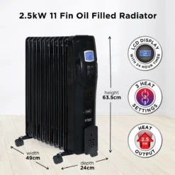 Russell Hobbs RHOFR5003B Electric Space Heater Indoor Black 2500 W Oil Electric Space Heater -Quality Home Appliances Store 0b6acad8952ccbb073033d8d1bae3920