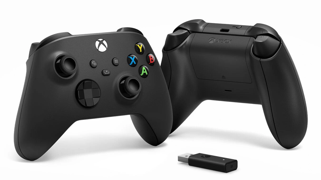 Microsoft Xbox Wireless Controller + Wireless Adapter For Windows 10 Black Gamepad PC, Xbox One, Xbox One S, Xbox One X, Xbox Series S, Xbox Series X 4 Microsoft Xbox Wireless Controller + Wireless Adapter For Windows 10 Black Gamepad PC, Xbox One, Xbox One S, Xbox One X, Xbox Series S, Xbox Series X - Image 4