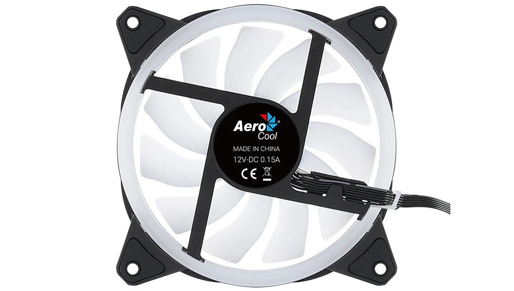 Aerocool DUO12 PC Fan 12cm ARGB LED Dual Ring Antivibration 6 Pins Black 8 Aerocool DUO12 PC Fan 12cm ARGB LED Dual Ring Antivibration 6 Pins Black - Image 8
