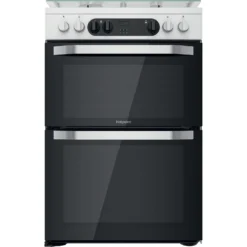 Hotpoint HDM67G9C2CW/UK Cooker Freestanding Cooker Gas Black A