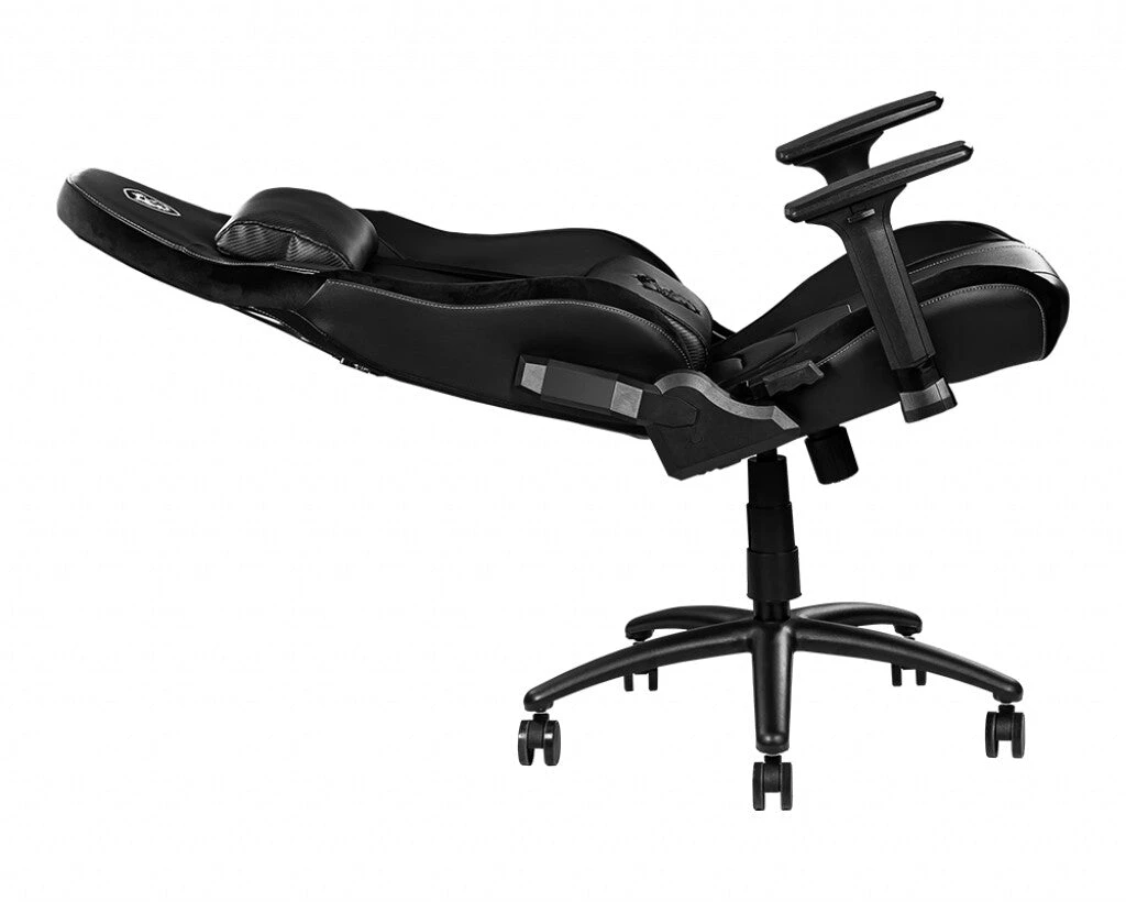 MSI MAG CH130X Gaming Chair 'Black With Carbon Fiber Design With Velvet Trim, Carbon Steel Frame, Reclinable Backrest, Adjustable 2D Armrests, Foam, Ergonomic Headrest Pillow, Lumbar Support Cushion' 5 MSI MAG CH130X Gaming Chair 'Black With Carbon Fiber Design With Velvet Trim, Carbon Steel Frame, Reclinable Backrest, Adjustable 2D Armrests, Foam, Ergonomic Headrest Pillow, Lumbar Support Cushion' - Image 5