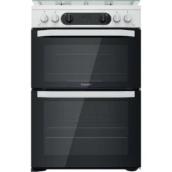 Hotpoint HDM67G0CCW/UK Cooker Freestanding Cooker Gas White A