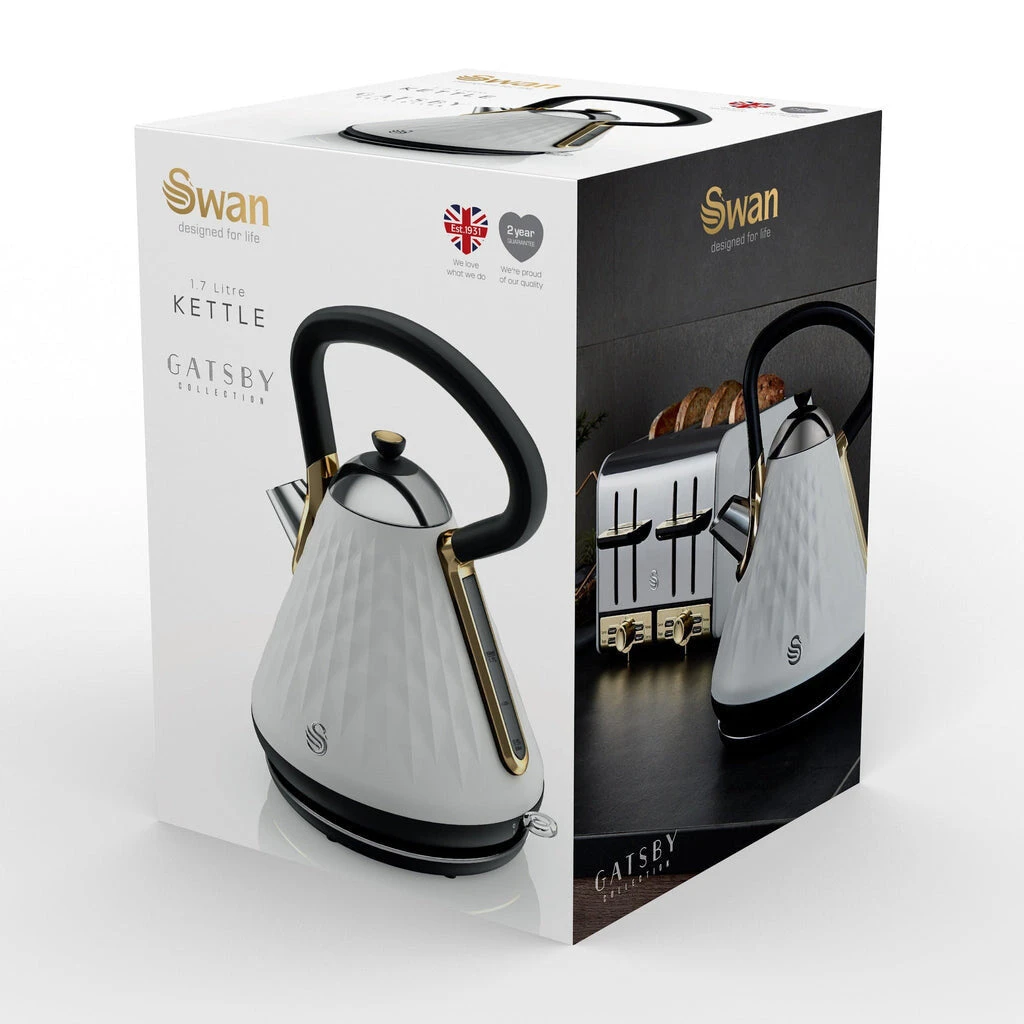 Swan Gatsby Electric Kettle 1.7 L 3000 W White 5 Swan Gatsby Electric Kettle 1.7 L 3000 W White - Image 5