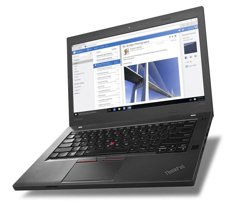 T1A Lenovo ThinkPad T460p Refurbished Laptop 35.6 Cm (14") Full HD Intel® Core™ I5 I5-6440HQ 8 GB DDR4-SDRAM 240 GB SSD Wi-Fi 5 (802.11ac) Windows 10 Pro Black 6 T1A Lenovo ThinkPad T460p Refurbished Laptop 35.6 Cm (14") Full HD Intel® Core™ I5 I5-6440HQ 8 GB DDR4-SDRAM 240 GB SSD Wi-Fi 5 (802.11ac) Windows 10 Pro Black - Image 6