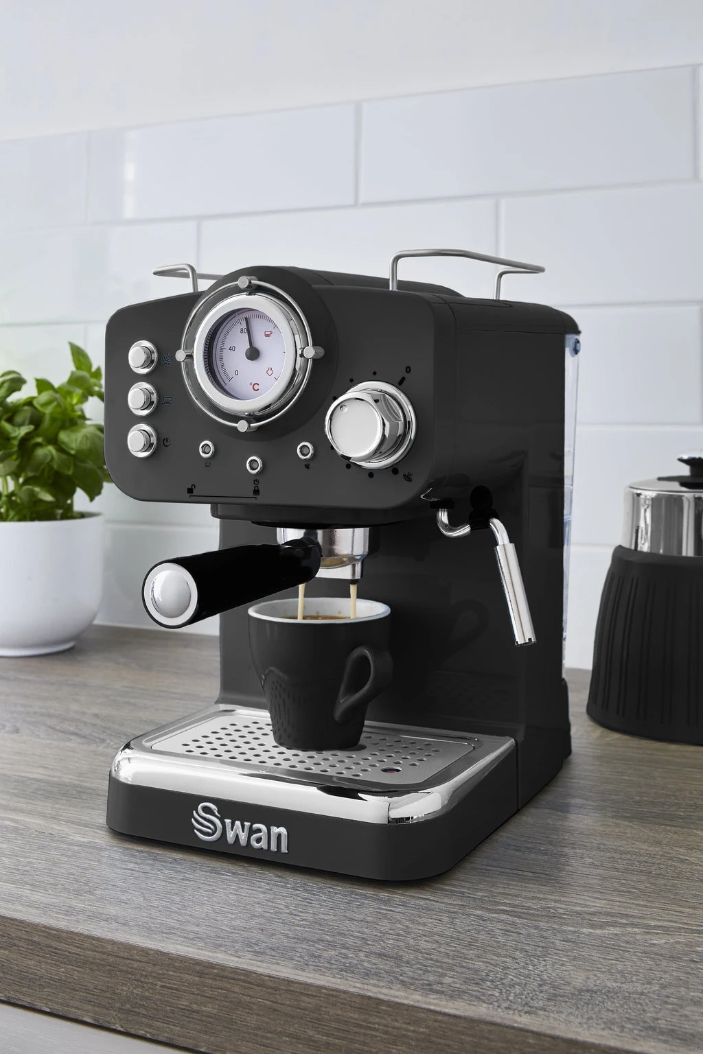 Swan Retro Pump Espresso Coffee Machine 6 Swan Retro Pump Espresso Coffee Machine - Image 6
