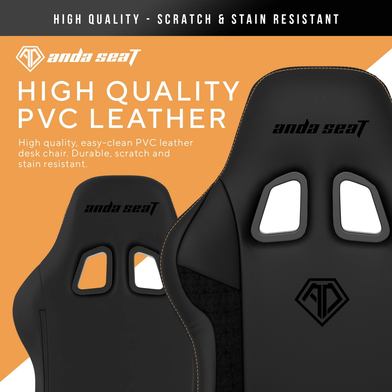 Anda Seat Jungle 2 PC Gaming Chair Upholstered Padded Seat Black, Yellow 18 Anda Seat Jungle 2 PC Gaming Chair Upholstered Padded Seat Black, Yellow - Image 18