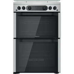 Hotpoint HDM67G0CCX/UK Cooker Freestanding Cooker Gas Silver A