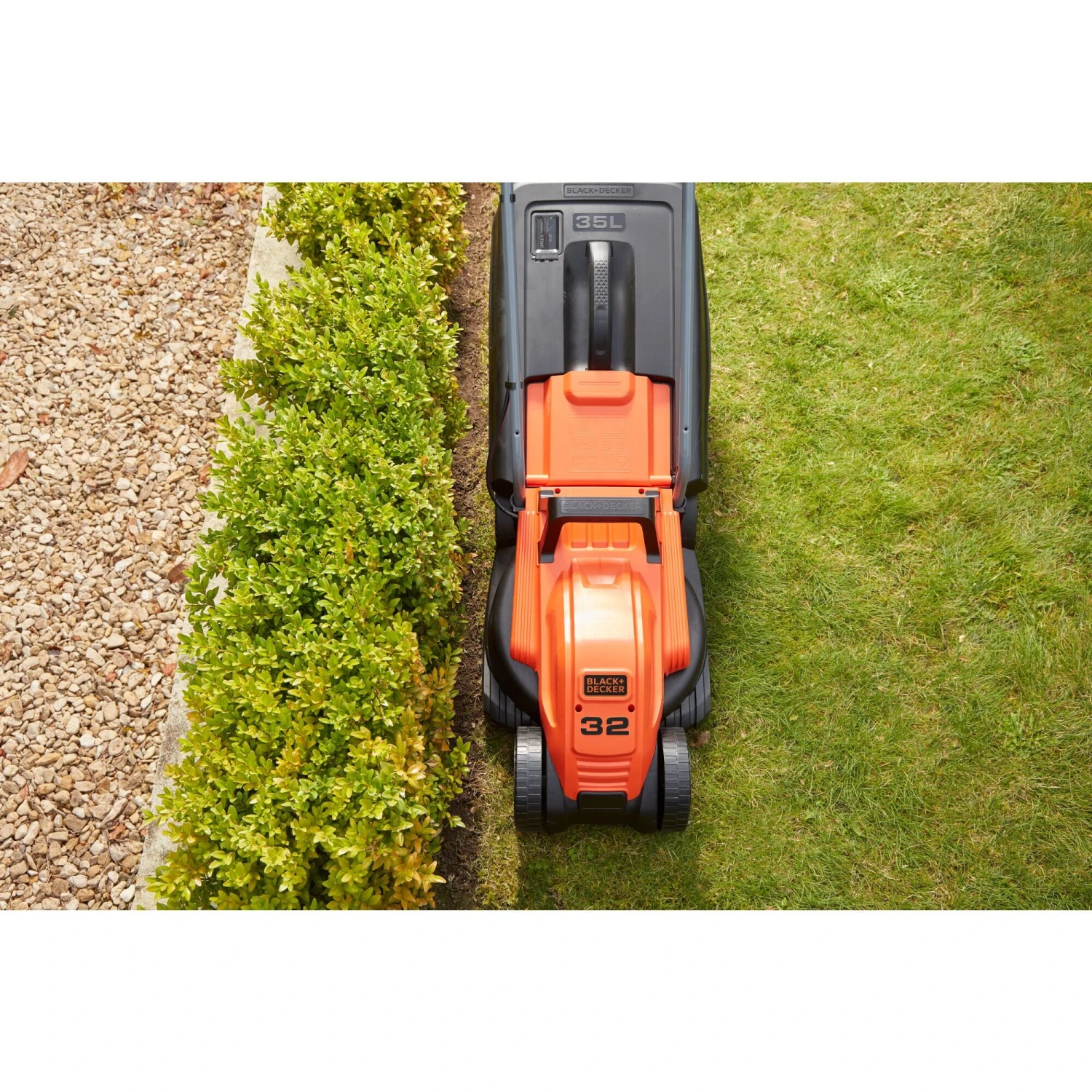 Black & Decker BEMW451-GB Lawn Mower Push Lawn Mower AC Black, Orange 4 Black & Decker BEMW451-GB Lawn Mower Push Lawn Mower AC Black, Orange - Image 4
