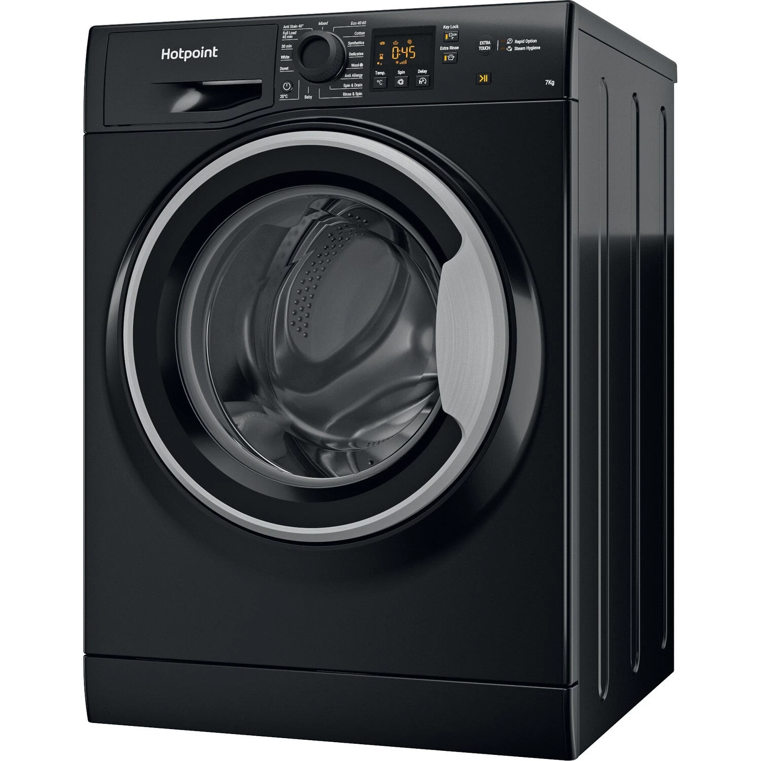 Hotpoint NSWM 743U BS UK N Washing Machine Front-load 7 Kg 1400 RPM Black 9 Hotpoint NSWM 743U BS UK N Washing Machine Front-load 7 Kg 1400 RPM Black - Image 9