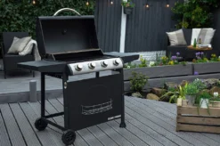 George Foreman GFGBBQ4B-N Portable 4 Burner Grill Gas BBQ - Black -Quality Home Appliances Store 5346cfc4c29642883c8a9fa3970e68a7