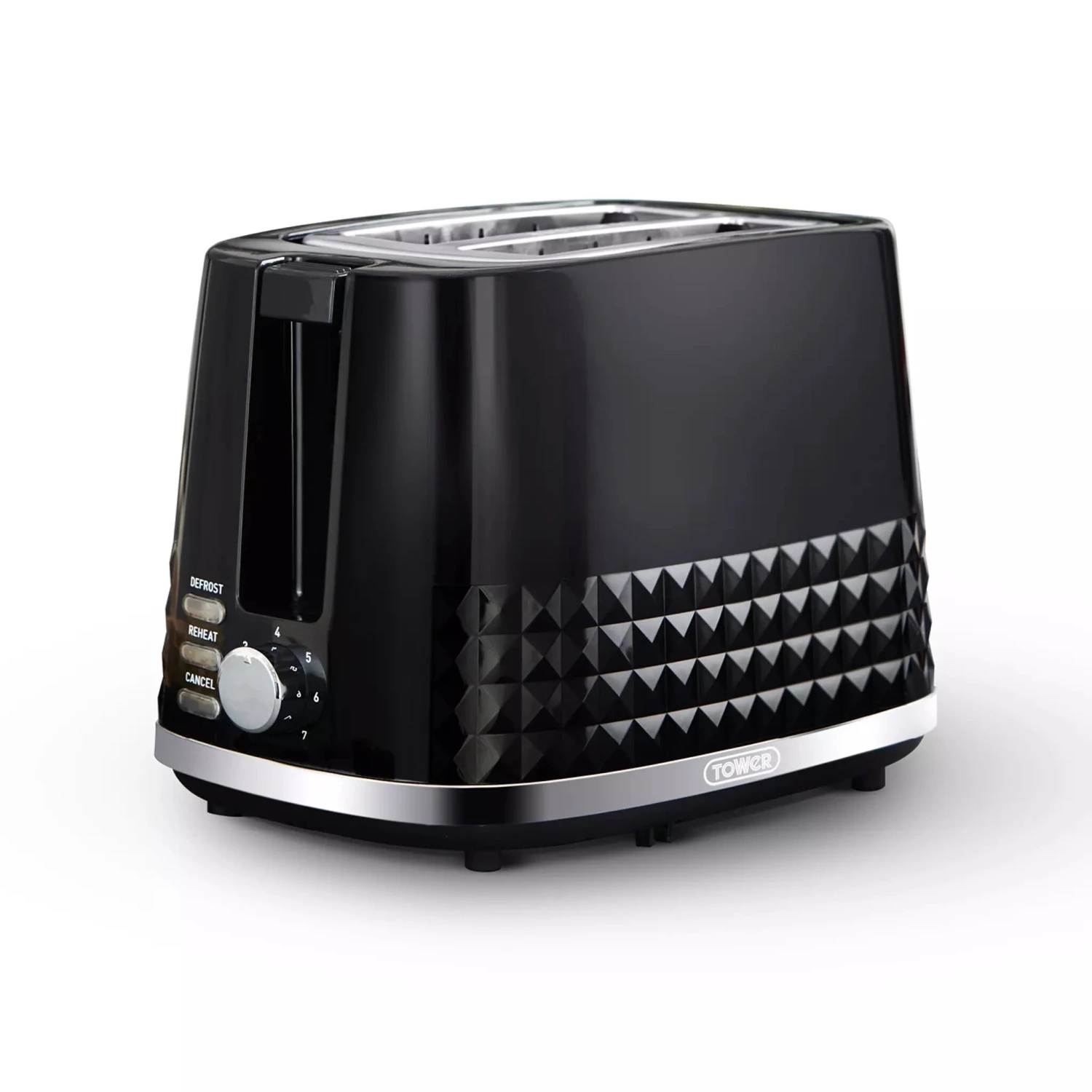 Tower Solitaire 2 Slice Toaster -Black 1 Tower Solitaire 2 Slice Toaster -Black