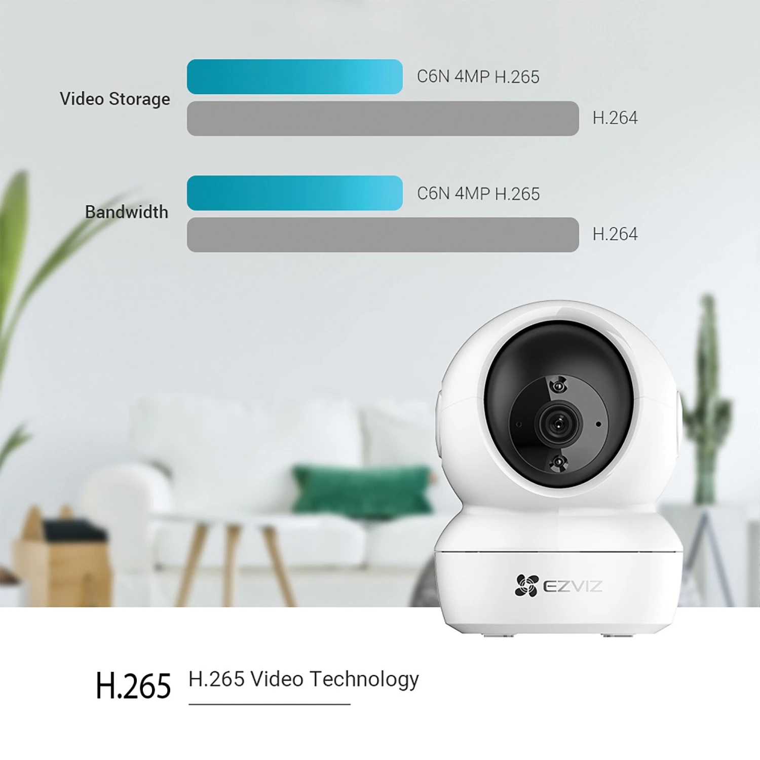 EZVIZ C6N 4MP Smart Indoor Smart Security PT Cam, With Motion Tracking - White 10 EZVIZ C6N 4MP Smart Indoor Smart Security PT Cam, With Motion Tracking - White - Image 10