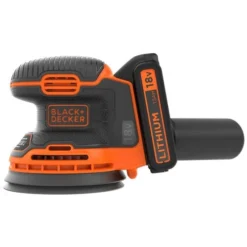 Black & Decker BDCROS18-GB Portable Sander Random Orbital Sander 12000 RPM Black, Orange