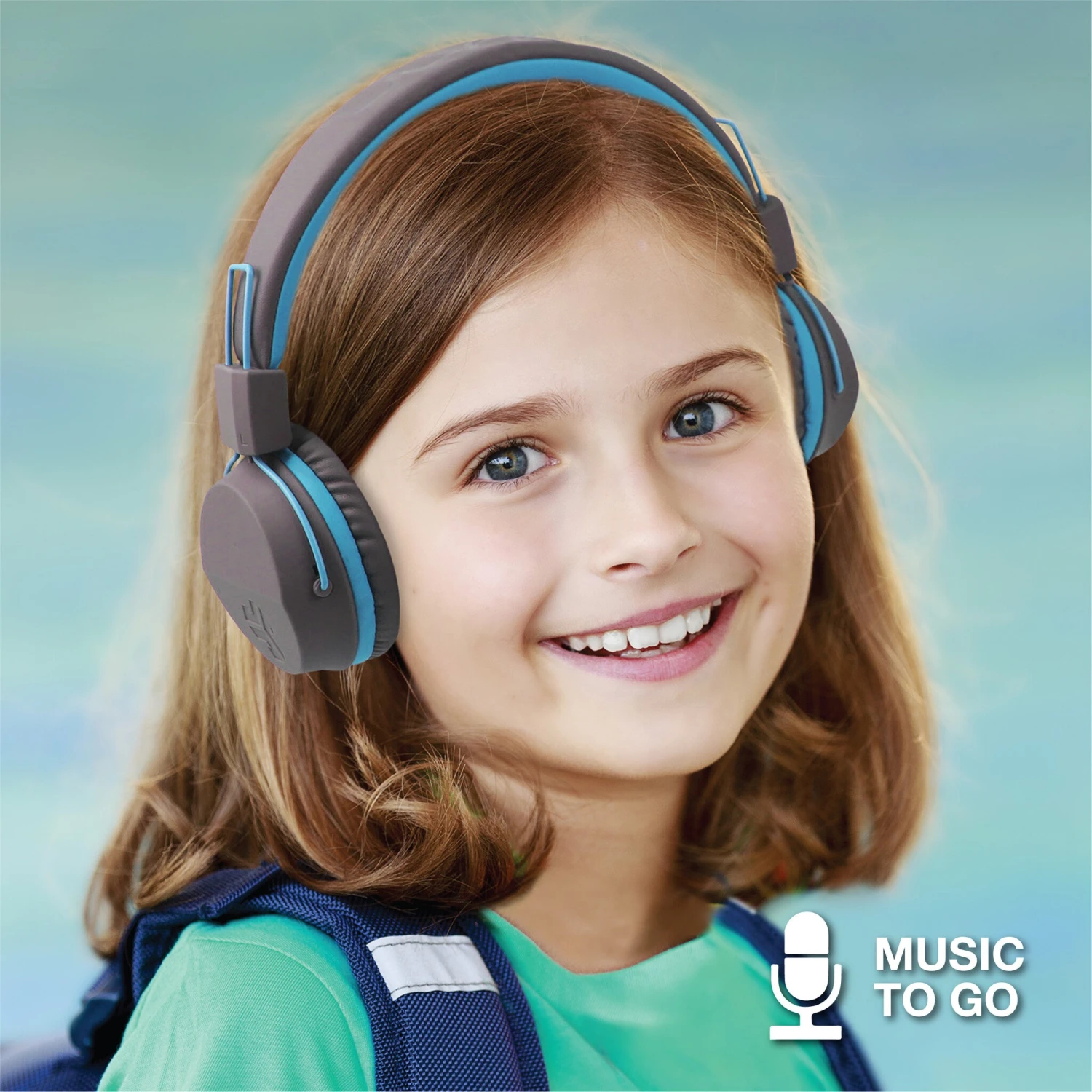 JLab JBuddies Kids Wireless Headphones - Grey/ Blue 3 JLab JBuddies Kids Wireless Headphones - Grey/ Blue - Image 3