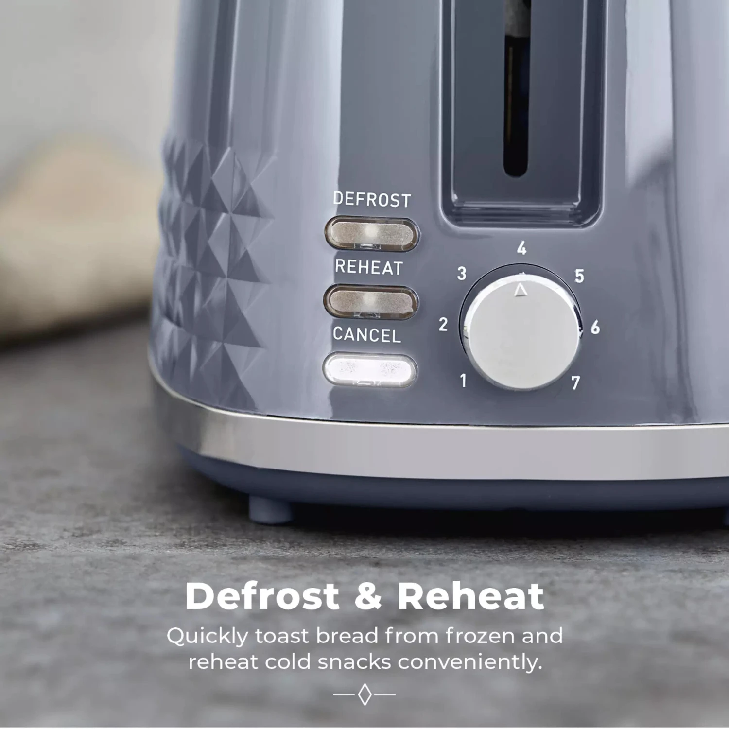Tower Solitaire 2 Slice Toaster - Grey 5 Tower Solitaire 2 Slice Toaster - Grey - Image 5