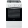 Indesit IS5G1KMW/U Cooker Freestanding Cooker Gas Black, White A