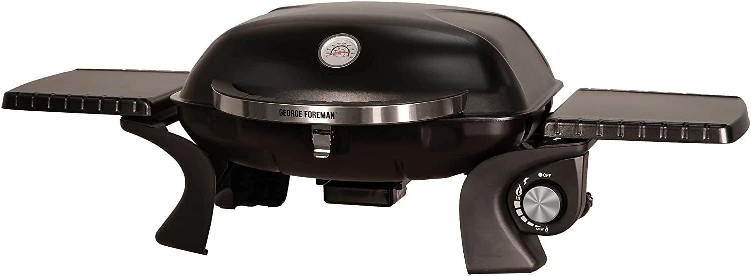 George Foreman GFSBBQ1TR Portable Gas BBQ 1 Burner With Trolley 4 George Foreman GFSBBQ1TR Portable Gas BBQ 1 Burner With Trolley - Image 4