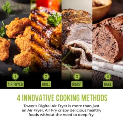 Tower T17127WHT Fryer Single 6 L Stand-alone 1700 W Hot Air Fryer White 7 Tower T17127WHT Fryer Single 6 L Stand-alone 1700 W Hot Air Fryer White -Quality Home Appliances Store 61bd1501dd6f73330a693f7fdf4a8cf3