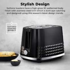 Tower Solitaire 2 Slice Toaster -Black 9 Tower Solitaire 2 Slice Toaster -Black -Quality Home Appliances Store 72045c77d65c0884a0ea4e66541f87a1