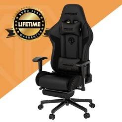 Anda Seat Jungle 2 PC Gaming Chair Upholstered Padded Seat Black, Yellow