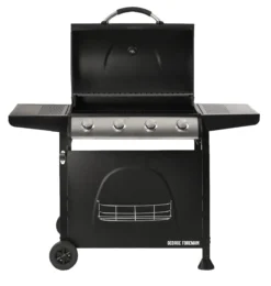 George Foreman GFGBBQ4B-N Portable 4 Burner Grill Gas BBQ - Black