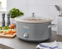 Swan 6.5L Slow Cooker Retro Grey