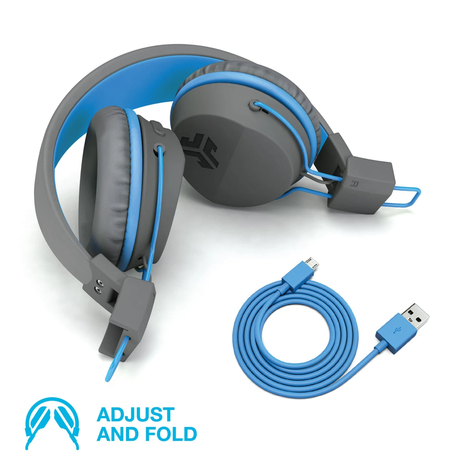 JLab JBuddies Kids Wireless Headphones - Grey/ Blue 8 JLab JBuddies Kids Wireless Headphones - Grey/ Blue - Image 8