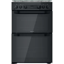 Hotpoint HDM67G0CCB/UK Cooker Freestanding Cooker Gas Black A