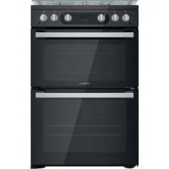 Hotpoint HDM67G0C2CB/UK Cooker Freestanding Cooker Gas Black A+