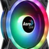 Aerocool DUO12 PC Fan 12cm ARGB LED Dual Ring Antivibration 6 Pins Black