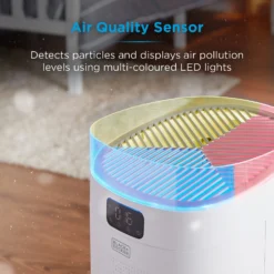 Black & Decker BXAP62002GB Air Purifier With Air Quality Sensor And 8 Hour Timer - White -Quality Home Appliances Store 98319ffff91b636f7de08d9744ed6b9b