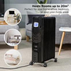 Russell Hobbs RHOFR5003B Electric Space Heater Indoor Black 2500 W Oil Electric Space Heater -Quality Home Appliances Store 9f35bf4fb0246069c4577cab8196540b