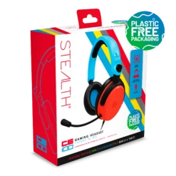Stealth C6-100 Gaming Headset For Switch, XBOX, PS4/PS5, PC - Neon Blue/Red