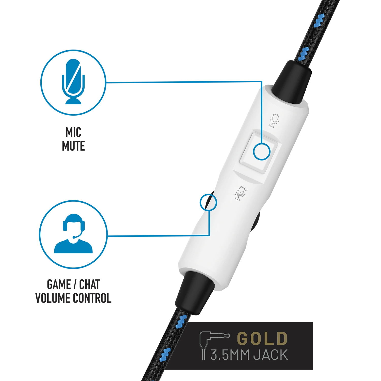 Stealth C6-100 Gaming Headset For PS4/PS5, XBOX, Switch, PC - Blue/White 8 Stealth C6-100 Gaming Headset For PS4/PS5, XBOX, Switch, PC - Blue/White - Image 8