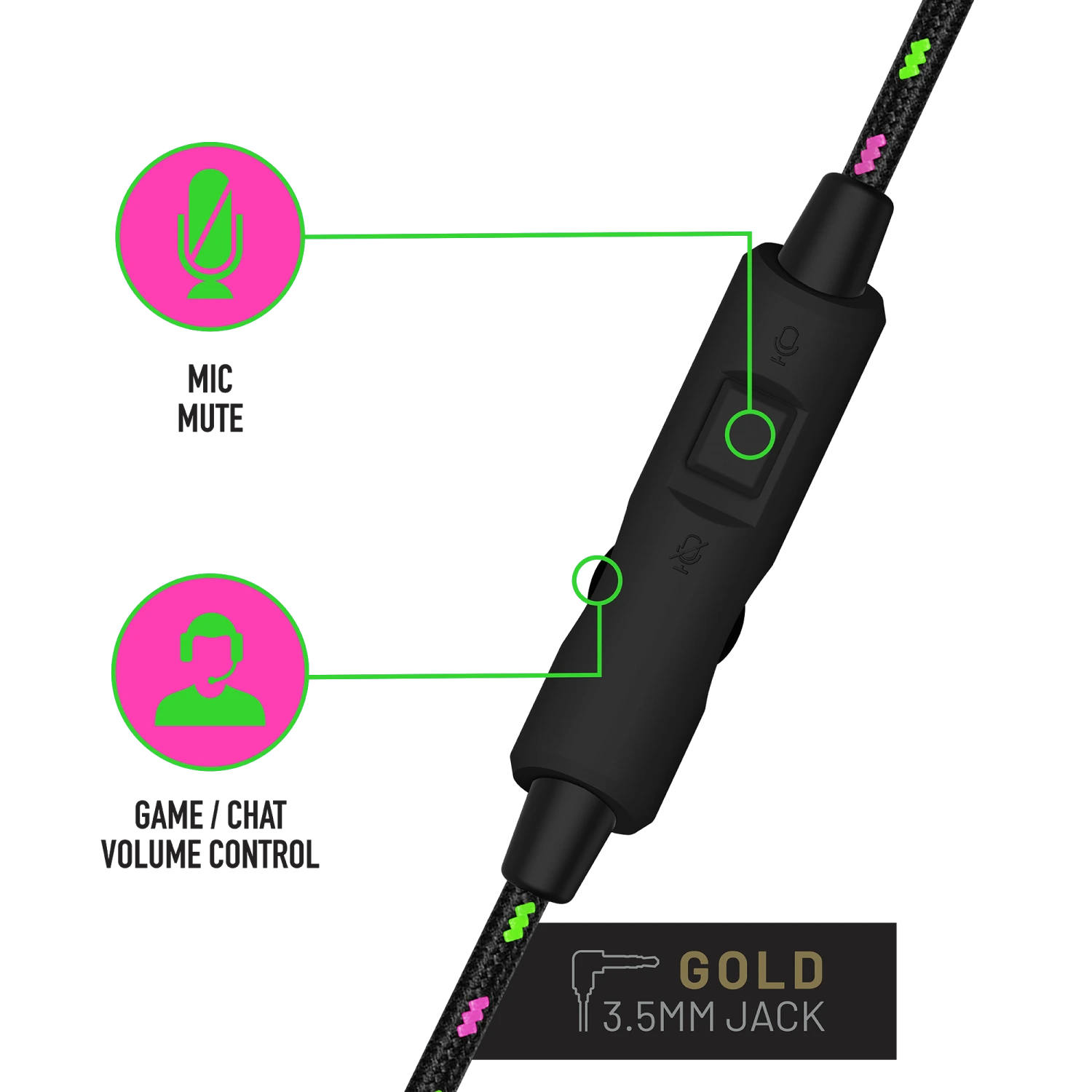 Stealth C6-100 Gaming Headset For Switch, XBOX, PS4/PS5, PC - Neon Green/Pink 8 Stealth C6-100 Gaming Headset For Switch, XBOX, PS4/PS5, PC - Neon Green/Pink - Image 8