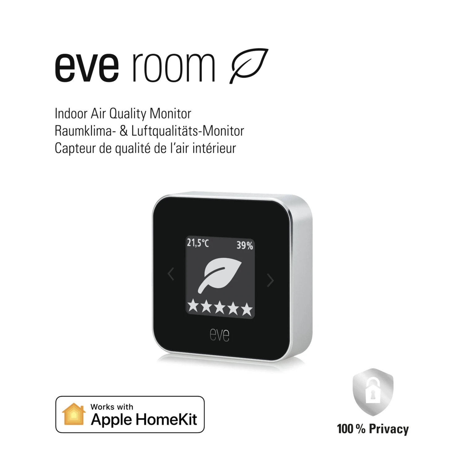 Eve Room Indoor Air Quality Sensor With Apple HomeKit Technology 2 Eve Room Indoor Air Quality Sensor With Apple HomeKit Technology - Image 2