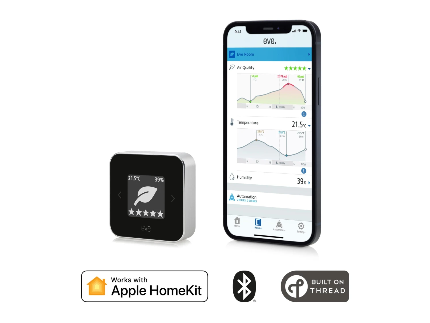 Eve Room Indoor Air Quality Sensor With Apple HomeKit Technology 3 Eve Room Indoor Air Quality Sensor With Apple HomeKit Technology - Image 3