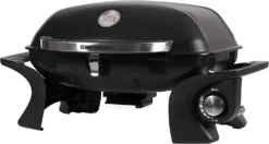 George Foreman GFSBBQ1 Go Anywhere Portable Gas BBQ - Portable Gas BBQ 1 Burner Black
