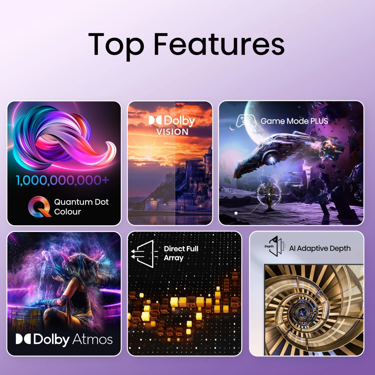 Hisense 55E7KQTUK 55" Smart 4K Ultra HD HDR QLED TV With Amazon Alexa 3 Hisense 55E7KQTUK 55" Smart 4K Ultra HD HDR QLED TV With Amazon Alexa - Image 3