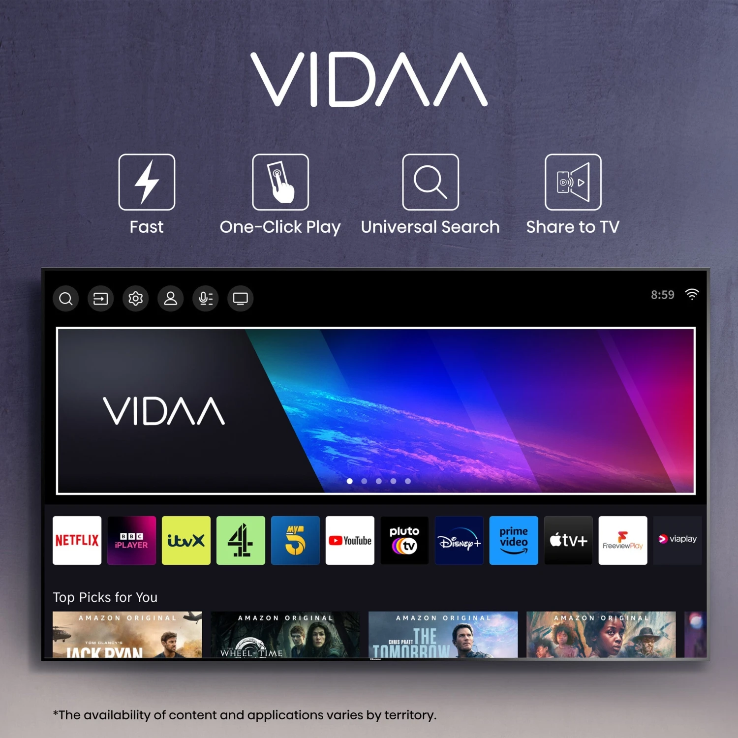 Hisense 55E7KQTUK 55" Smart 4K Ultra HD HDR QLED TV With Amazon Alexa 9 Hisense 55E7KQTUK 55" Smart 4K Ultra HD HDR QLED TV With Amazon Alexa - Image 9