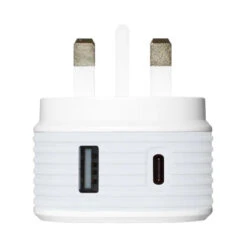 Juice 20W Dual Port Fast Charger Plug – White