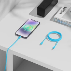 Juice USB Type-C To Apple Lightning Charging Cable 2m - Aqua -Quality Home Appliances Store Lifestyle 5060407405964JUI CABLE TYPEC 2M RND AQA 5060771195331JUI CABLE LIGHT 2M RND ECO AQA