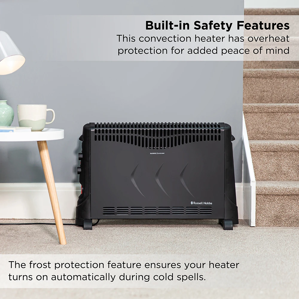 Russell Hobbs RHCVH4002B 2kW Convection Heater With Timer In Black 7 Russell Hobbs RHCVH4002B 2kW Convection Heater With Timer In Black - Image 7