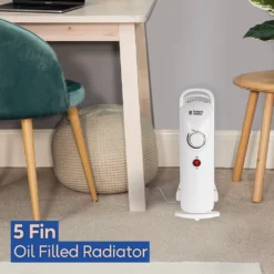 Russell Hobbs RHOFR3001W 5 Fin Oil Filled Radiator In White 14 Russell Hobbs RHOFR3001W 5 Fin Oil Filled Radiator In White -Quality Home Appliances Store RHOFR3001W Lifestlye 1000px 1