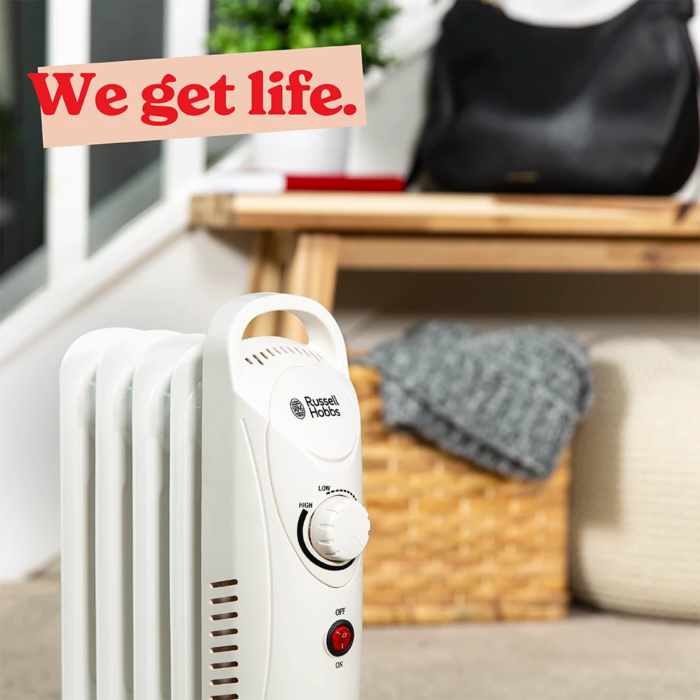 Russell Hobbs RHOFR3001W 5 Fin Oil Filled Radiator In White 10 Russell Hobbs RHOFR3001W 5 Fin Oil Filled Radiator In White - Image 10