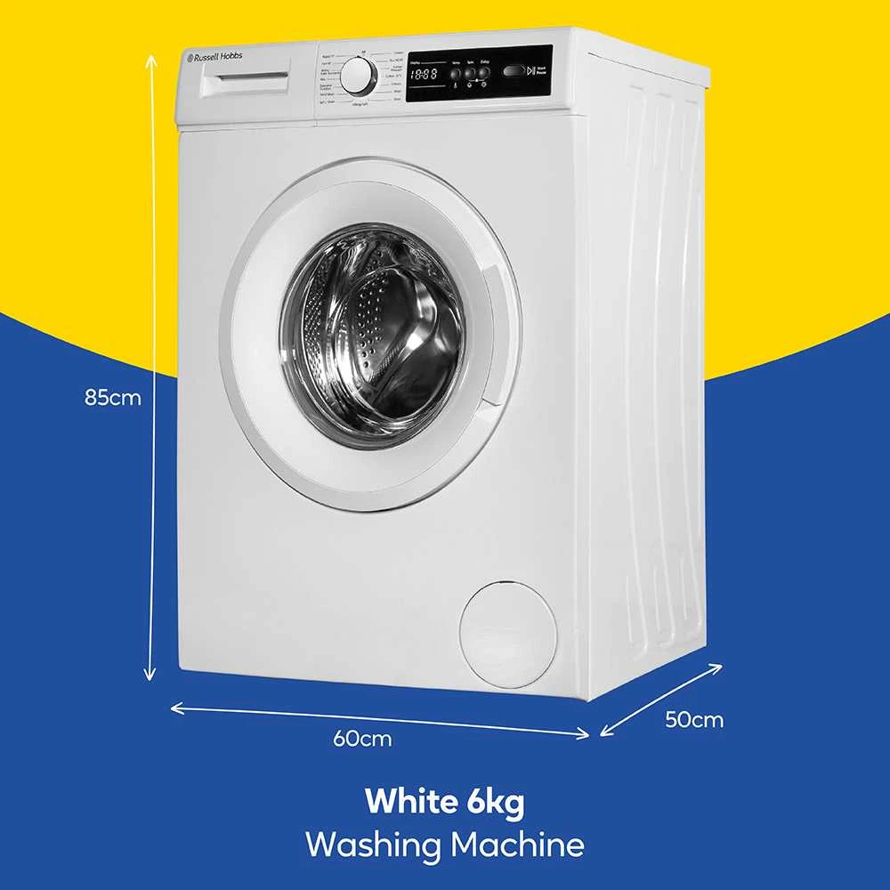 Russell Hobbs RH612W110W 10 Series 6kg Washing Machine With 1200rpm - D Rated- White 4 Russell Hobbs RH612W110W 10 Series 6kg Washing Machine With 1200rpm - D Rated- White - Image 4