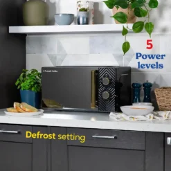 Russell Hobbs RHMM723B 17L Manual Groove Microwave - Black -Quality Home Appliances Store Russell Hobbs RHMM723B 17L Manual Groove Microwave Black Russell Hobbs 72223767
